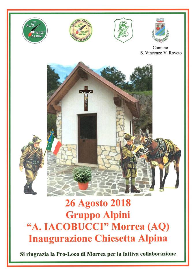 Inaugurazione chiesetta alpini a Morrea