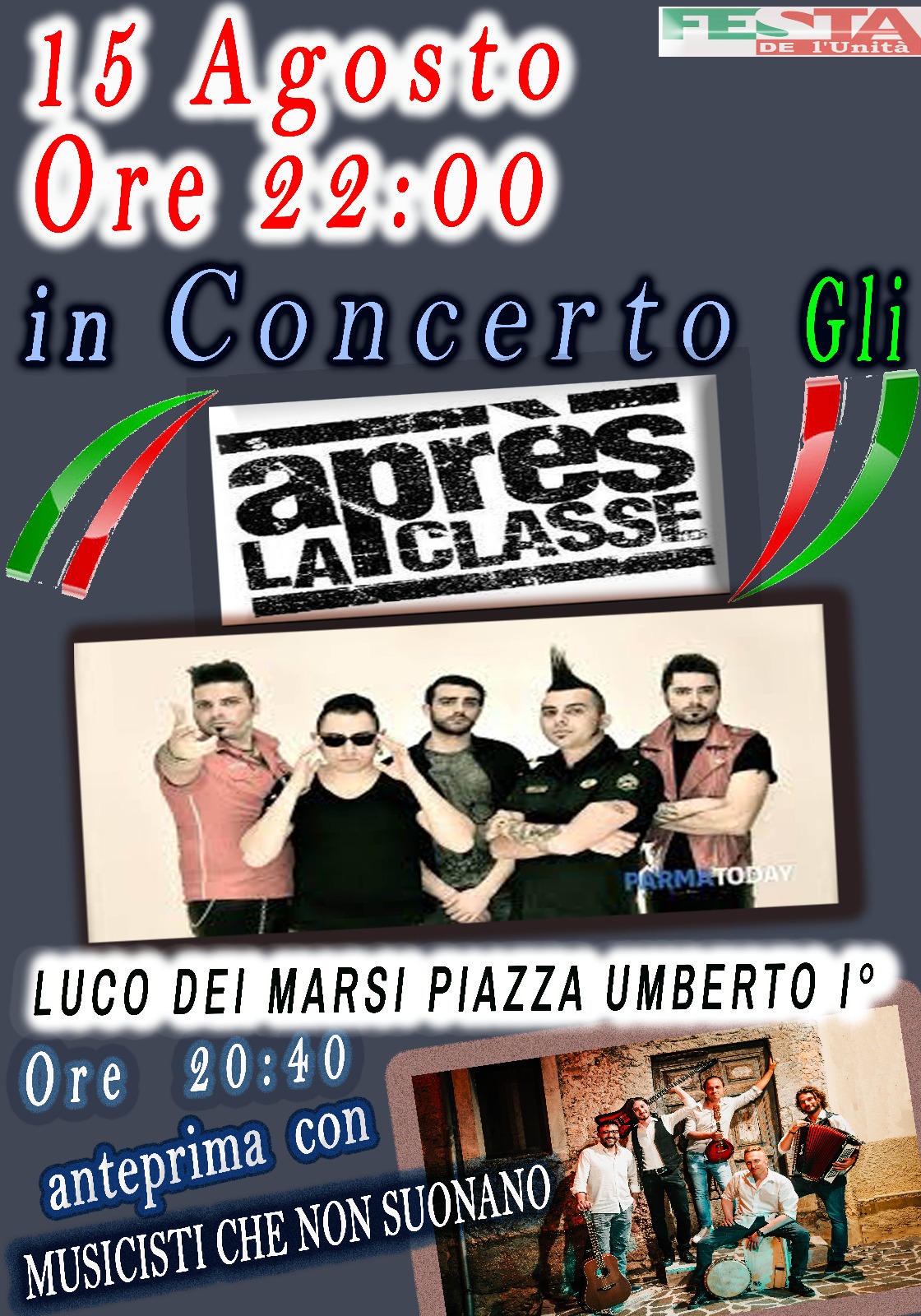 In concerto, a Luco Dei Marsi, la band 