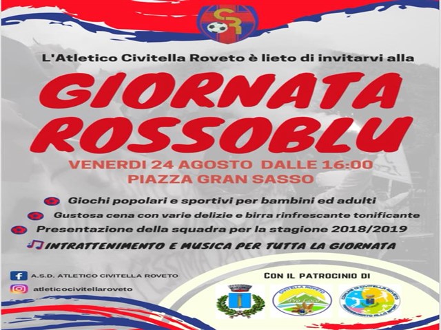 Giornata RossoBlu a Civitella Roveto Giornata RossoBlu a Civitella Roveto