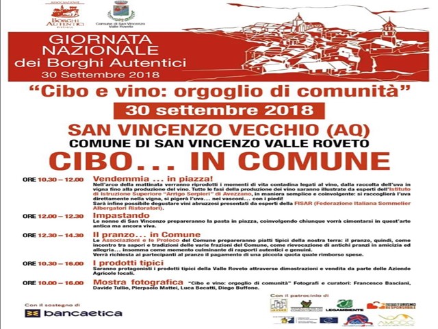 Giornata Nazionale dei Borghi Autentici a  San Vincenzo Vecchio