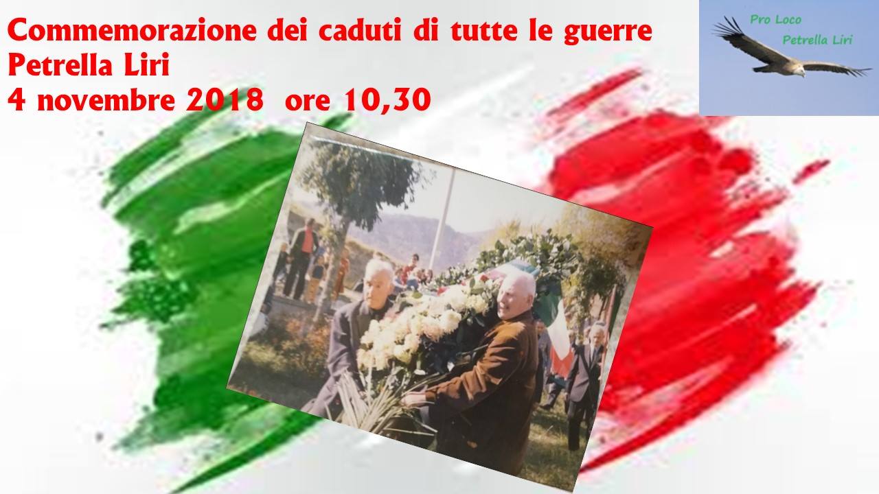 Commemorazione dei caduti di tutte le guerre a Petrella Liri