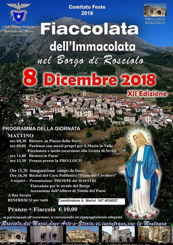 Fiaccolata dell'Immacolata nel Borgo di Rosciolo