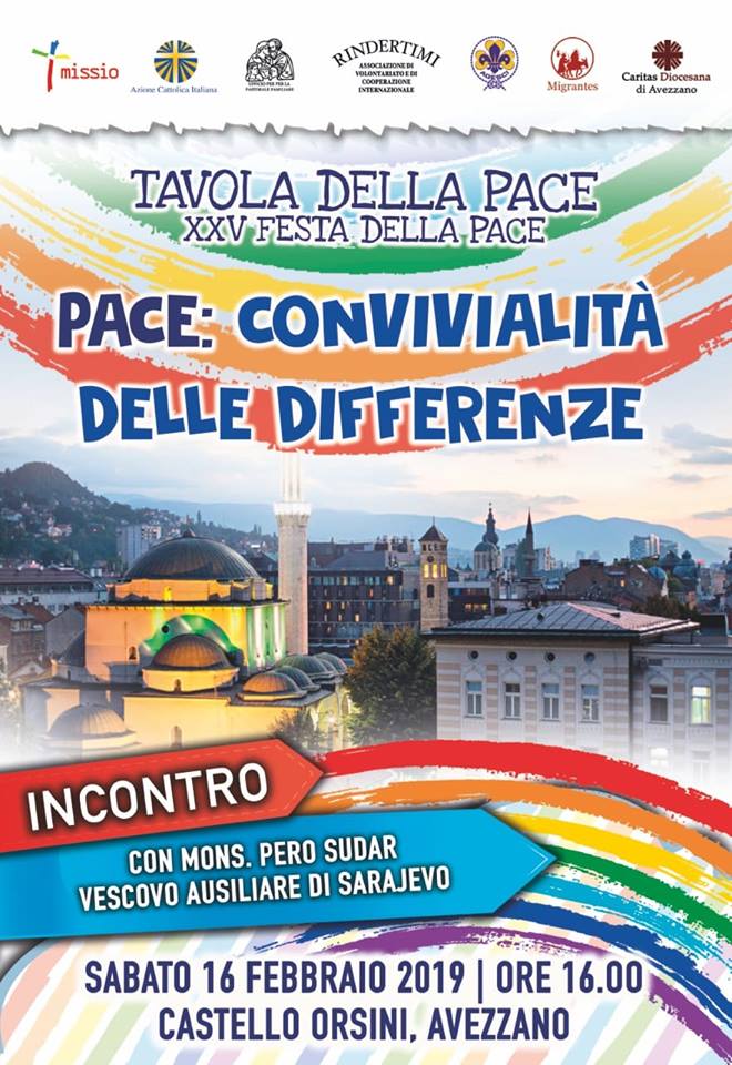 Convegno 'Pace: convivialita' delle differenze' con Mons. Pero Sudar