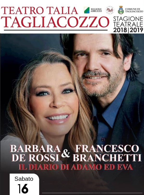 Spettacolo  'Il diario di Adamo ed Eva' al Teatro Talia di Tagliacozzo 