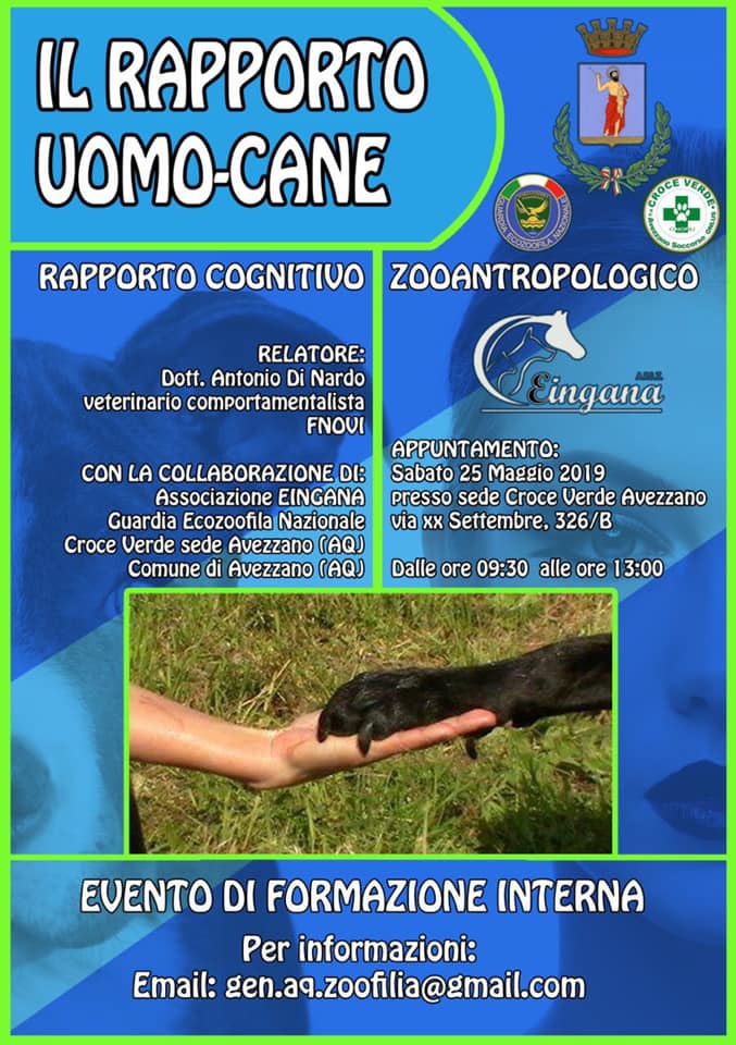 Seminario sul rapporto uomo - cane ad Avezzano