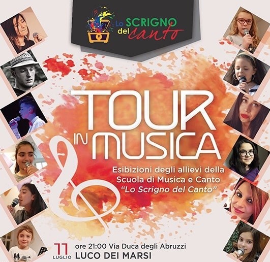 'Tour in musica', esibizione  della scuola di canto 'lo scrigno del canto' a Luco Dei Marsi