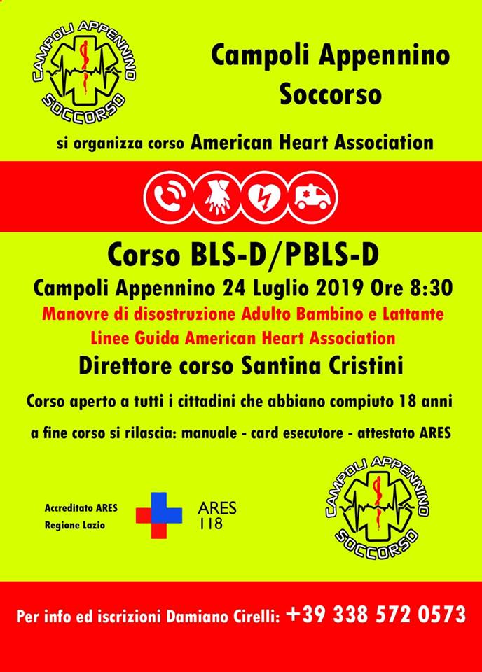 Corso BLSD / PBLS-D a Campoli Appennino