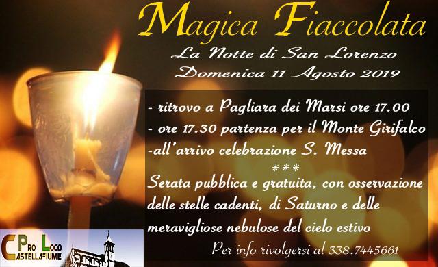 'Magica fiaccolata' per la notte di San Lorenzo a Castellafiume 'Magica fiaccolata' per la notte di San Lorenzo a Castellafiume