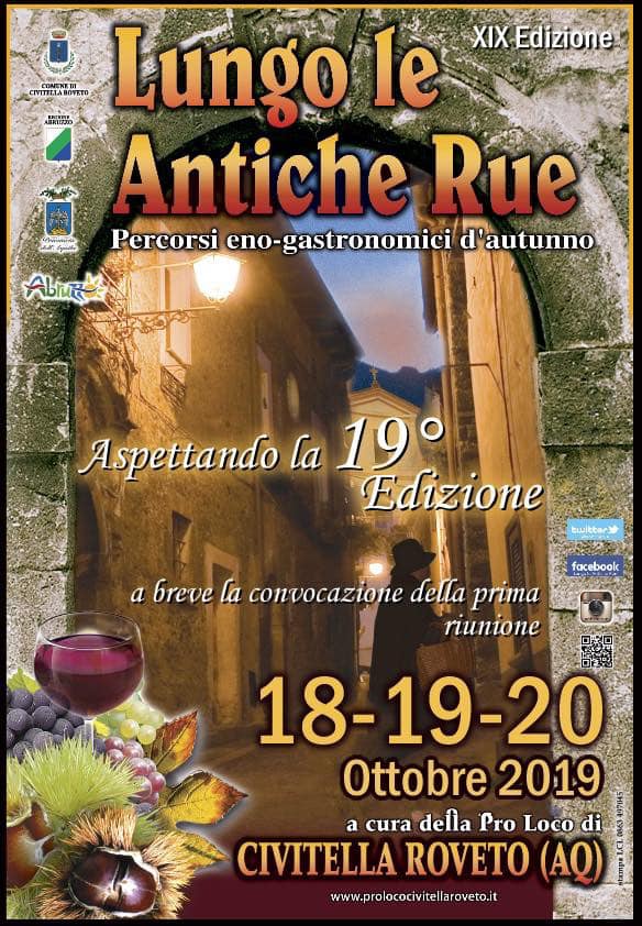 Lungo le antiche rue 19' edizione