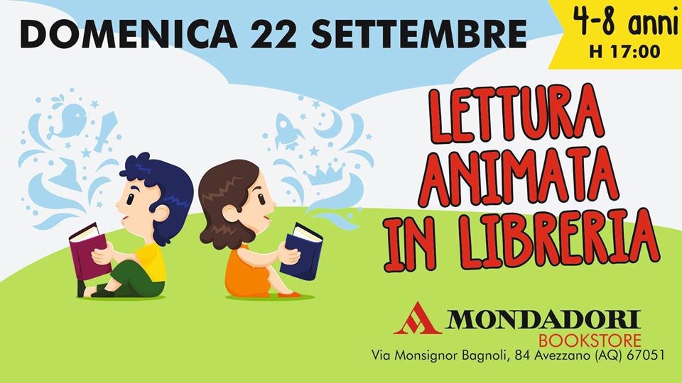Lettura animata in libreria alla Mondadori di Avezzano