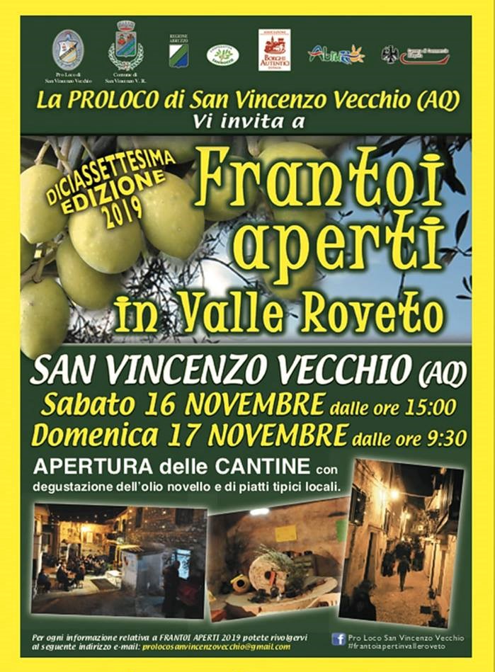 diciassettesima edizione dell'evento 'Frantoi aperti in Valle Roveto' diciassettesima edizione dell'evento 'Frantoi aperti in Valle Roveto'