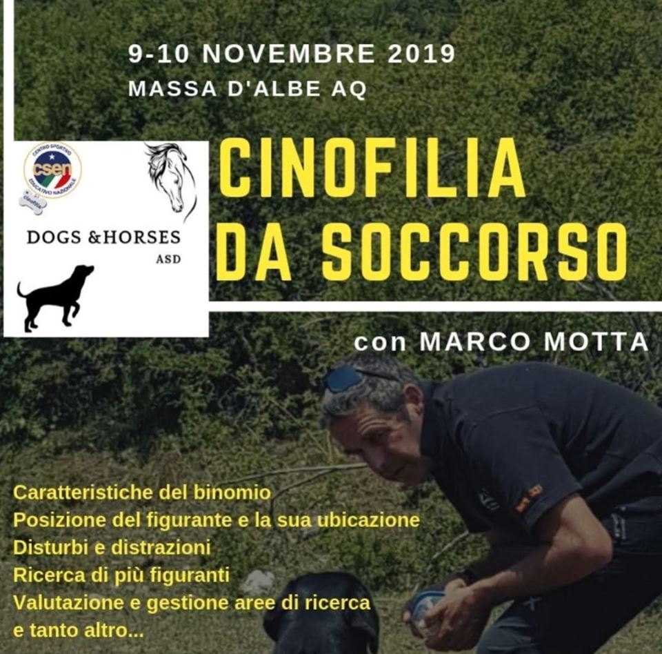 Evento 'Cinofilia da soccorso' a Massa D'albe