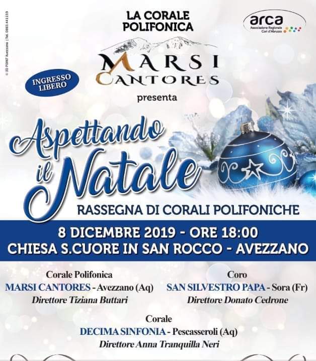 'Aspettando il Natale', rassegna di corali polifoniche ad Avezzano
