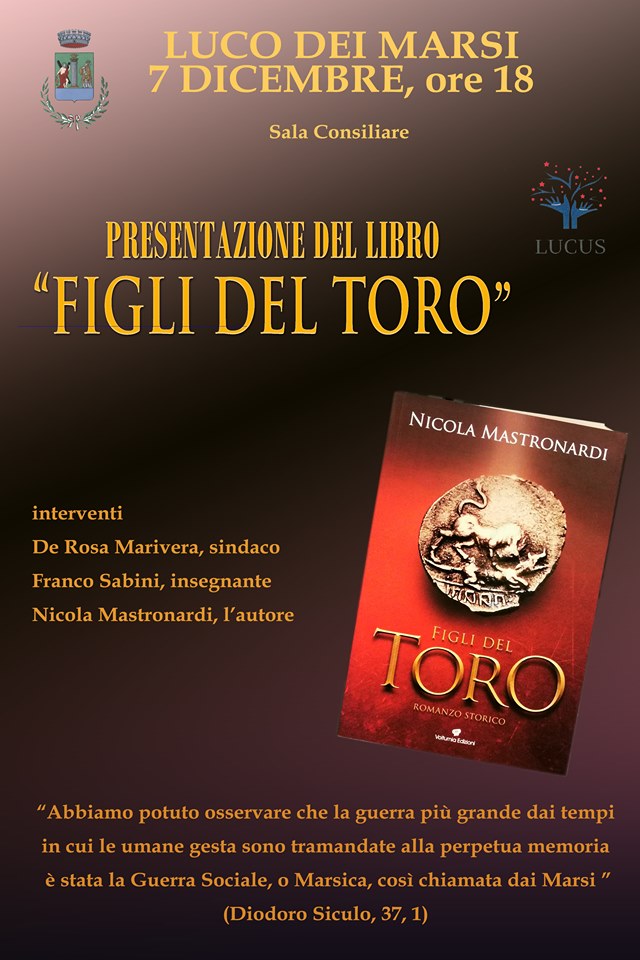 Presentazione del libro 'Figli del Toro' a Luco dei Marsi