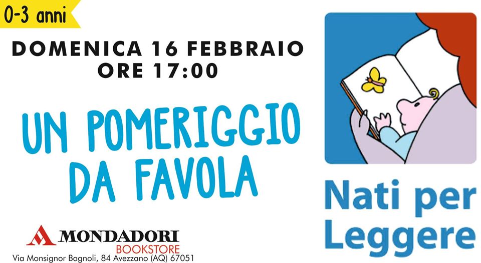 Nati per Leggere ''Un pomeriggio da favola'' alla Mondadori di Avezzano