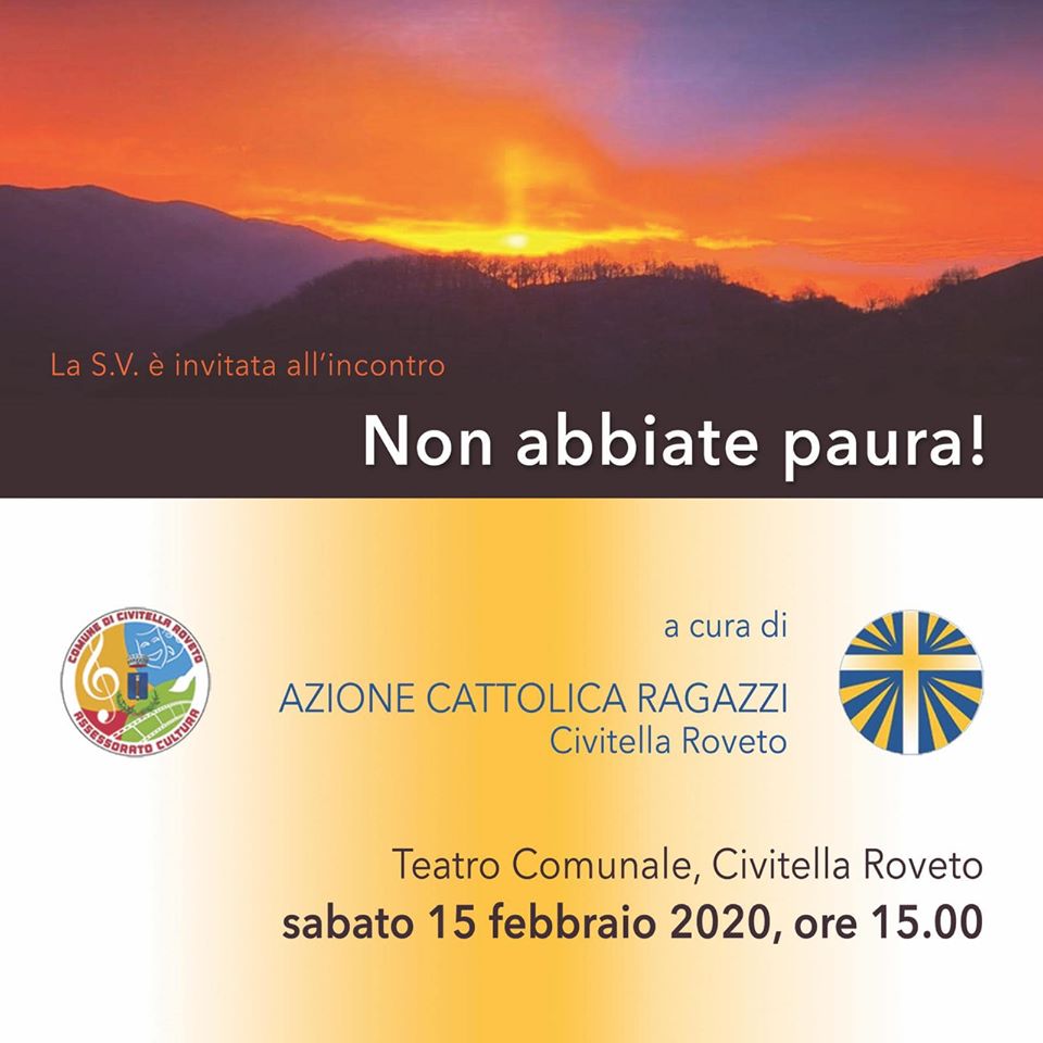 Evento 'Non abbiate Paura' a Civitella Roveto