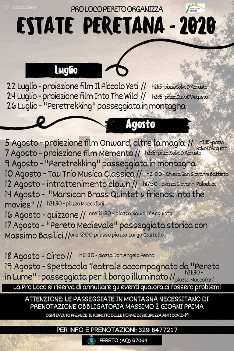 ESTATE PERETANA 2020