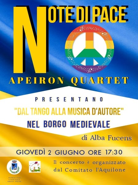 Note di Pace - Apeiron quarter presentano ''Dal Tango alla Musica d'autore'' ad Alba Fucens