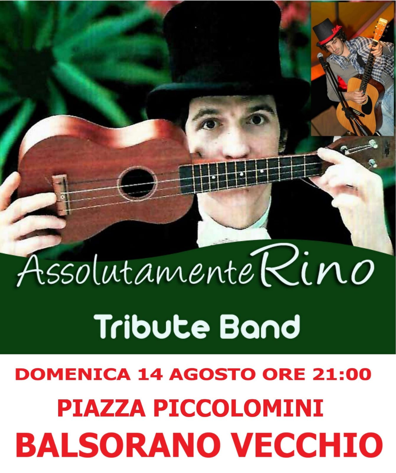 Concerto di ''Assolutamente Rino - Tribute Band'' a Balsorano Vecchio
